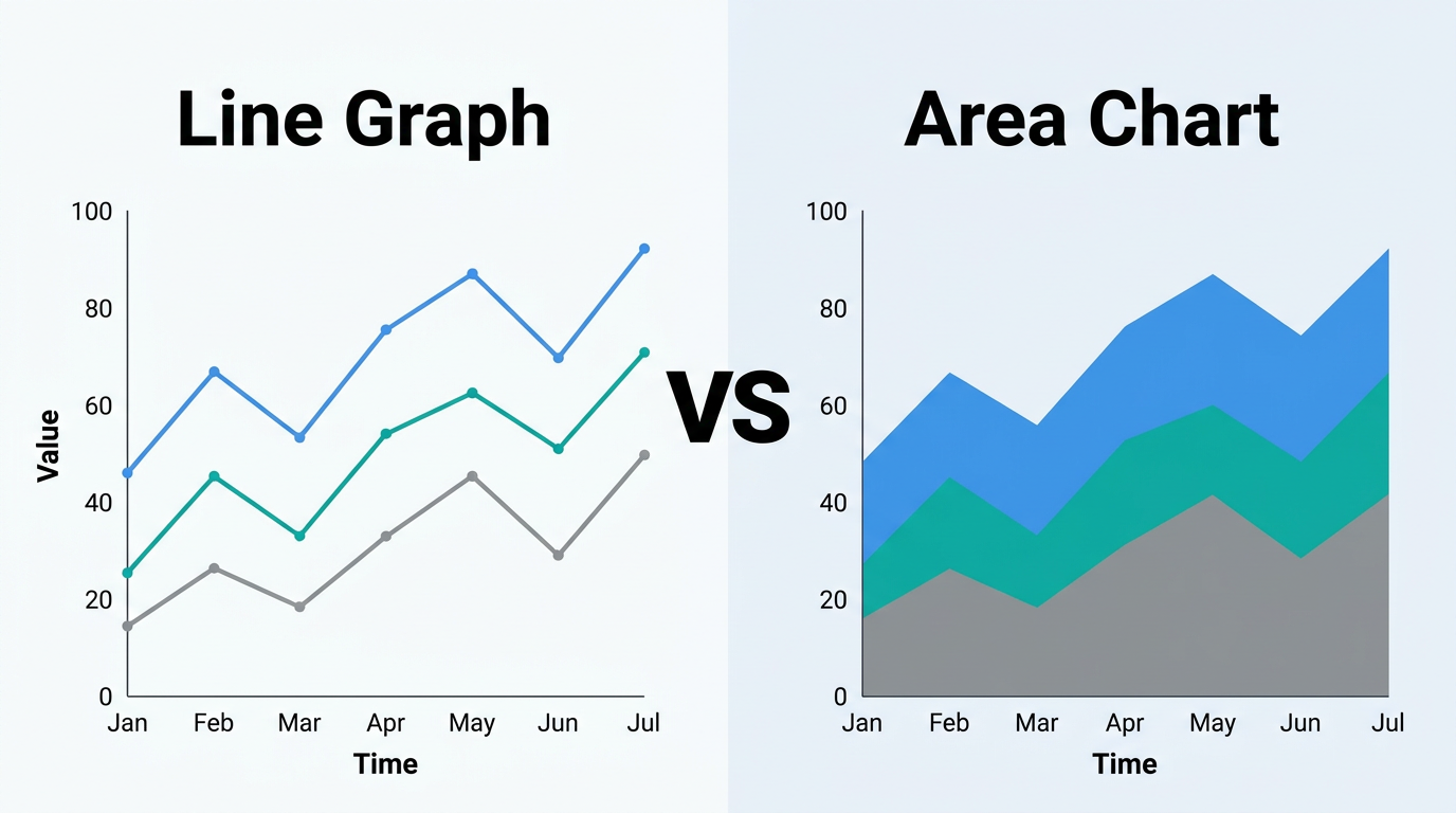 Line Graph vs Area Chart — When to Use Each (with Examples) - Our Blog ...